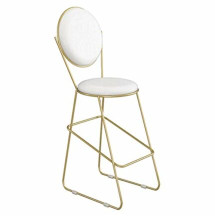 DINGZZ Minimalist Kitchen Bar Height Stools, Height117CM, Synthetic Leather (Color : Wit)
