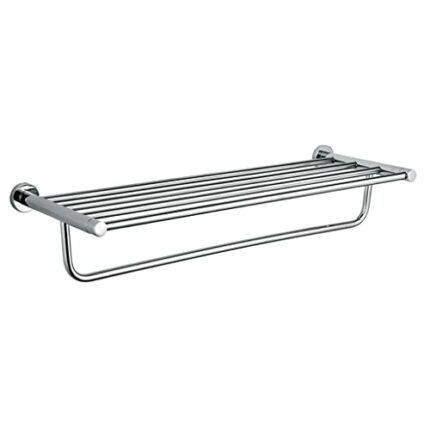 HIGOH Towel Racks,Bathroom Towel Rack Wall Mounted Towel Holder,Chrome Bathroom Hardware,Stainless Steel Toilet Towel Holder,Towel Bar Shelf
