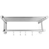 Towel Racks with Hooks Bathroom Towel Rack 2 Tier Multilayer Hotel Racks Stainless Steel Towel Bar Shelf Wall-Mounted Towel Shelves for Shower To