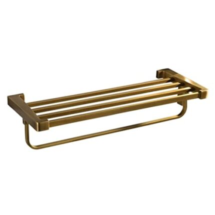 HIGOH Towel Rack Antique Towel Rack, All Copper Bathroom Hardware, European Style Towel Holder, American Style Rack Bathroom Hardware
