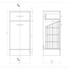 VeeBath Linx Free Standing Laundry Bathroom Cupboard High Gloss White Storage Furniture Cabinet Unit - 300 x 330mm