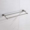 Bathroom Shelves Kitchen Bathroom Towel Hanger Hardware Bathroom Accessories Towel Rack Stainless Steel Double Towel Bar Screw-in Wall Towel Hold
