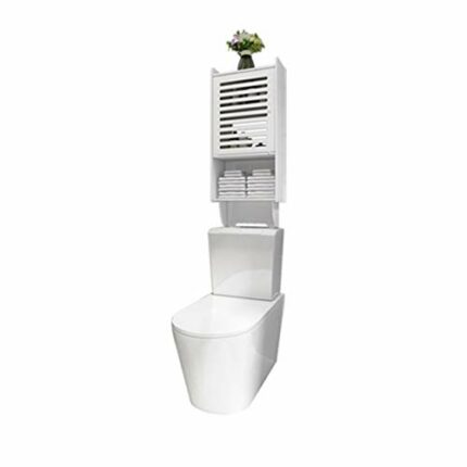 DINGZZ Waterproof Non-perforated Bathroom Cabinet, the Shelf Above the Toilet, Bathroom Toilet Storage Cabinet Wall Hanging