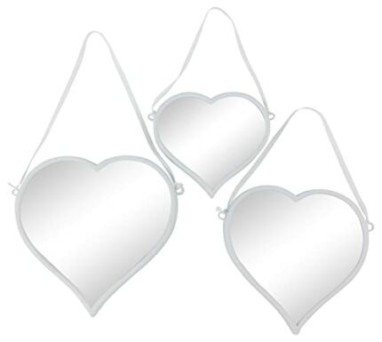 Sifcon International Set of Three Heart Shaped Mirrors