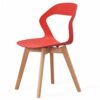 dining chair Kitchen Dining Room Furniture Chairs Dining Chairs Modern Simple PP Plastic Back Chair Beech Legs Leisure Chair Kitchen Living Room