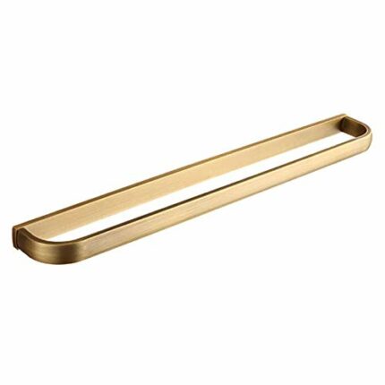 Towel Rack Wall Mounted Brass Antique Bathroom Towel Rail Single Pole Towel Holder Chrome Plated Surface Retro Rustproof Shower Towel Bar