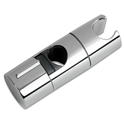 18-25MM Shower Head Holde, 180° Rotation Adjustable ABS Replacement Hand Shower Rail Head Slider Clamp Holder Bracket No-Drill Slide Bar Chrome-P