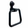 BOZKOA Reusable Suction Cup Towel Holder for Bathroom Wall,Matte Black Towel Ring & Towel Racks for Bathroom,Modern and Stylish Hand Towel Holder