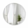 Umbra Hub 24” Round Wall Mirror With Rubber Frame, Modern Room Decor for Entryways, Washrooms, Living Rooms and More, Black