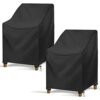 widesmile Garden Chair Cover Patio Stacking Chair Cover Waterproof 420D Oxford Fabric Outdoor Protective Cover for Stackable Chairs Anti-UV 89x89