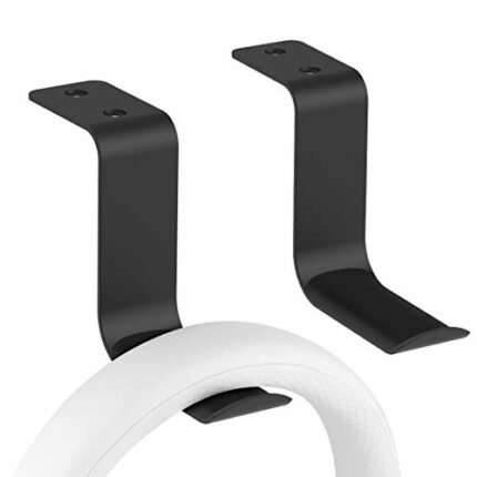 Geekria Headphone Wall Mount Aluminum Headset Holder, Gaming Headset Headphone Hook Holder, Headphone Stand Hanger Wall Mount Under Desk for All