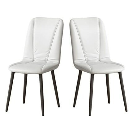 WANGFENG Set of 2 pcs Dining Chairs, Kitchen Counter Chairs with Backrest and Padded Seat Corner Chairs for Home Living Room Furniture(4 Colours)