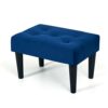 BRIAN & DANY Small Footstool Ottoman, Velvet Wooden Foot Stool Ottoman with Wood Legs, Sofa Footrest Extra Seating for Living Room Entryway Offic