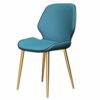 dining chair Kitchen Dining Room Furniture Chairs Modern Minimalist Restaurant Backrest Dining Chairs Water Proof PU Leather Side Chair With Meta