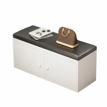 ZCMEB Organized Shoe Cabinet Entrance Hall Shoe Rack Hallway Wooden Bench Storage Bench With Seating Furniture