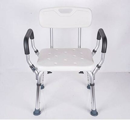 Bath Stools,Multi-Purpose Bath Stool, Bathtub Chair, Lightweight Adjustable Height Armrest Seat and Back Aluminum Alloy