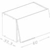 Berlioz Creations CH6HT Range hood under kitchen cabinet High Gloss Taupe 60 x 34 x 35 cm