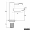 Bath Tap Pair of Hot and Cold Bathroom Tub Taps Chrome WasserRhythm