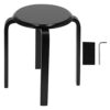 Wakects Stacking Stools, Backless Stackable Dining Stools Modern Design Smooth Round Corner Breakfast Seating Stool with Non-Slip Mat for Home Ki