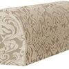Sxspace 1 pair Stretch Armrest Covers Soft Sofa Armrest Covers Jacquard Spandex Arm Covers, Furniture Protector Covers Washable (Apricot)
