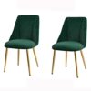 dining chair Kitchen Dining Room Furniture Chairs Kitchen Dining Chairs Living Room Lounge Counter Chairs with Metal Legs Velvet Seat and Backres