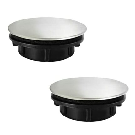 2Pcs Sink Tap Hole Cover Kitchen Faucet Tap Hole Stopper Stainless Steel Sink Tap Hole Cover Sink Hole Cover for Bathroom Kitchen (Suitable for 2