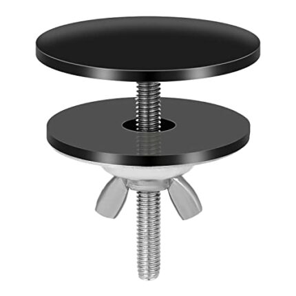 Sink Hole Cover Black, 2" Stainless Steel Kitchen Sink Hole Cap Faucet Hole Cover Leakproof Black Stopper Hole Cover for Sink Tap Hole Plug