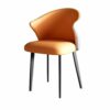 WALNUT Faux Leather Designer Dinning Chair Office Metal Bedroom Dining Chairs Kitchen Ornaments