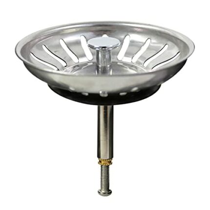 Talea Stainless Steel Kitchen Sink Drain Strainer Adjustable, Waste Plug for Kitchen Sink, UK Sink Hole Diameter 80mm