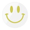 Visgo Preppy Room Decor Smiley Face Mirror - 11.8 Inches Aesthetic Wall-Mounted Mirror for Teen Girls Bedroom, Wall Decor, and Dressing Table | E