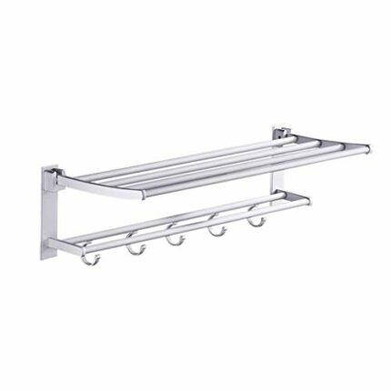 N/A Towel Bar Stainless Steel Rustproof Bathroom Storage Organizer Hanger Wall Mount Contemporary Style