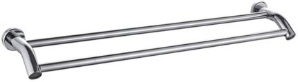 XHALERY Bathroom Bathroom Towel Rack Stainless Steel Wall Mount Double Towel Bar Tower Hanger/80Cm