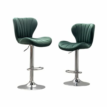 LUKEO Furniture Ellston Adjustable Swivel Barstool - Set of 2 Counter Stool Bar Stool Chair (Color : A, Size : Light Grey)