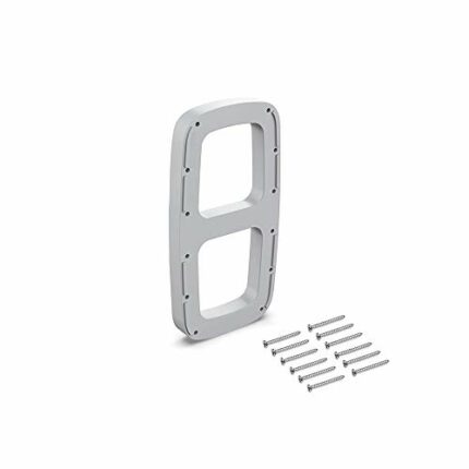 Emuca - Lateral assembly supplement for pull down hanging rail, Side supplement for pull down wardrobe rail lift, grey plastic, Set of 2