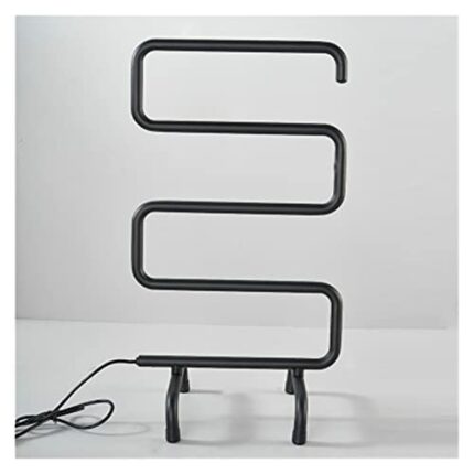 SMLJLQ Electric Towel Rack Mobile Drying Stainless Steel Shoe rack (Color : Svart)