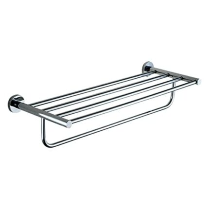 HIGOH Towel Rack All-Copper Towel Rack, Solid Toilet Rack, Bath Towel Holder, Wall Drilling Installation Bathroom Hardware