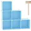 C&AHOME Cube Storage Organizer, 6-Cube Shelves Units, Closet Cabinet, DIY Plastic Modular Book Shelf, Ideal for Bedroom, Living Room, Office, 36.