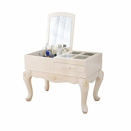BVDSG Window Dressing Table Multi-function Makeup Cabinet Mini Bedroom Dressing Table European Small Simple
