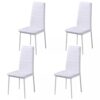 DINGZZ Kitchen Tables and Chairs Set Dining Room Table Set for 4 Set Black and White