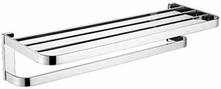 KNOXC Towel Racks,Bathroom Shelves Shelf Rack Stainless Steel Bathroom Storage Rack with Towel Rack