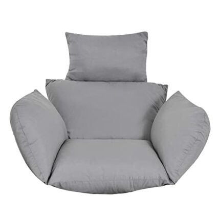 Warmiehomy Swing Chair Cushion, Soft Patio Hanging Chair Cushion Pad with Pillow for Outdoor Indoor Egg Hanging Basket Chair, Seat Cushion Only,