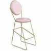 DINGZZ Minimalist Kitchen Bar Height Stools, Height117CM, Synthetic Leather (Color : Wit)