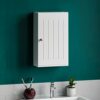 Bath Vida Priano Bathroom Cabinet Single Wall Mounted Storage Cupboard Shelf, White