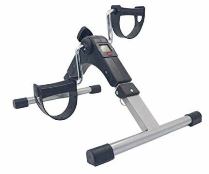 TWDYC Pedal Exerciser Foldable Pedal Exerciser Stationary Under Desk Exercise Equipment Arm Leg Foot Peddler Exercise Black 48 * 36 * 23.3cm