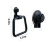 BOZKOA Reusable Suction Cup Towel Holder for Bathroom Wall,Matte Black Towel Ring & Towel Racks for Bathroom,Modern and Stylish Hand Towel Holder