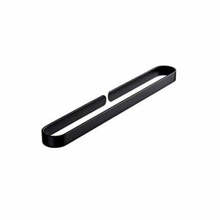 N/A Black Towel Rack, Single Towel Rack, Space Aluminum, Punch-free Towel Rack, Size 60x6.8x3 Cm - Towel Rack