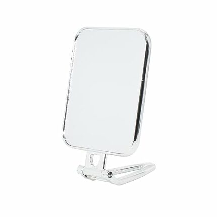 Naapesi Makeup Mirror with Stand, Vanity Mirror Hand Mirror Travel Handheld Mirror Double Sided 270 Degree Swivel Foldable Table Desk Counter top