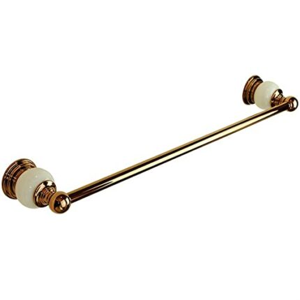 HIGOH Towel Racks, Towel Rail for Bathroom,All Copper Single Rod Light Hand Towel Holder,European Bathroom Bathroom Towel Bar