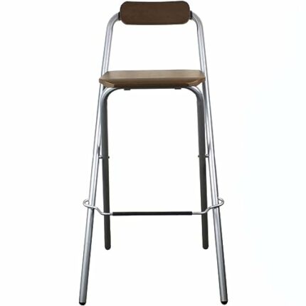 N/A Outdoor Folding Bar Stool with Backrest, Breakfast Kitchen Counter Bar Stool, Foldable High Chair for Garden, Patio, Travel, Indoor Outdoor,7