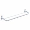 Towel Rack Aluminum Towel Rail Double pole Towel Holder Wall Mounted Bathroom Kitchen Accessories White paint surface Screws Mounting